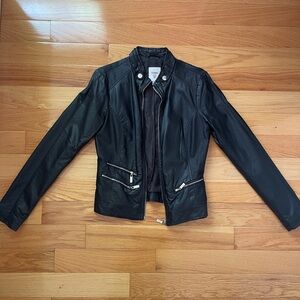 GUESS Women's Black Leather Jacket